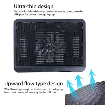 S SKYEE Jocuri Laptop Cooler Pad de Răcire de Bază Notebook Cooler de Calculator USB Fan Stand Laptop de Răcire Pad pentru 14 inch