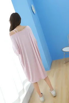 2019 vara plus dimensiunea rochie de noapte femei vrac moale sexy strapless pijamale camasi de noapte sleepshirts sleepdress acasă utilaje