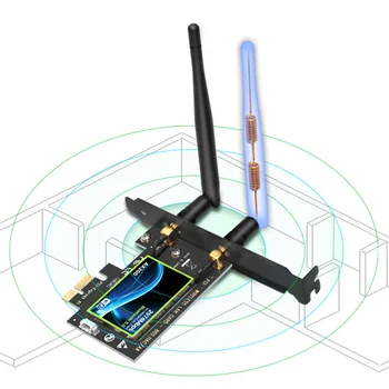 Dual Band 2974Mbps Wireless Wifi Adaptor WIfi 6 AX200 PCI-E Adaptor de 2,4/5 ghz Bluetooth 5.0 Wi-fi, Receptor Antena placa de Retea