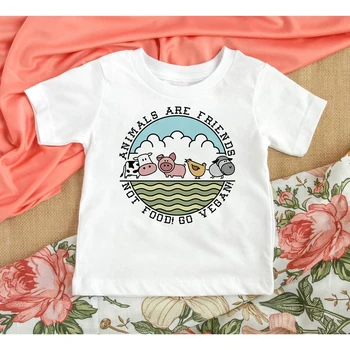 Prietenii Nu Alimente Tricou Copil Tricouri cel mai bun prieten al copiilor topuri Drăguț t-shirt pentru copii Drăguț tees pentru copii mici Amuzante haine copii