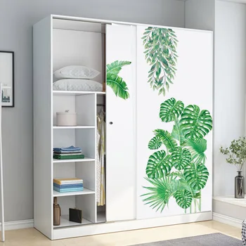 Mare planta tropicala Autocolant Perete dormitor camera de zi de decorare PVC adeziv Murală Decor Acasă de artă Decalcomanii frunză verde Autocolante