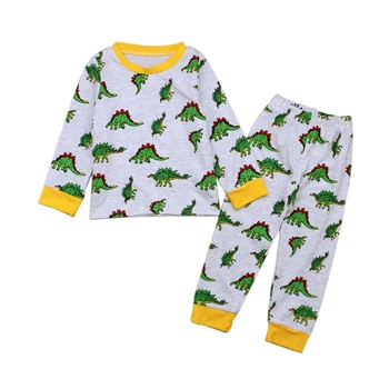 Copii Seturi de Pijamale Baieti Dinozaur Model de Costum de Noapte, Copii Desene animate Pijamale Fete Pijamale Copii din Bumbac Pijamale Dimensiunea 2-7T