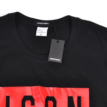 DSQICOND2 Brand 2019 Nou Casual T-shirt DSQ Imprimate Topuri de sex masculin de sex Feminin Casual de Vara Bumbac Maneca Scurta Pierde Cuplu Maxim