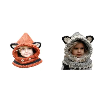 2020 Femei De Iarnă, Copiii Noutate Capace Cald Drăguț Fox Ureche Palarie Casual De Pluș Pălărie Eșarfă Mănuși Set Casual Solid Fleece Femei Capace