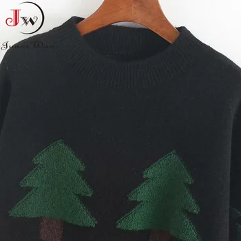 Femeile Crăciun Pulover Cu Maneci Lungi Groase 2020 Toamna Iarna Casual Negru Rosu Pulovere Jumper Liber Supradimensionate Streetwear
