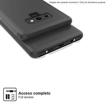 Capacul suportului efect de oglindă caz flip cu smartphone acoperire pentru Xiaomi Mi Nota 10 Lite (4G) 6.47
