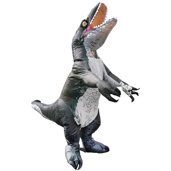 Noul Raptor Velociraptor Gonflabile Costume de Crăciun, Halloween Cosplay Dinozaur Arunce în aer de Carnaval Petrecere Disfraz pentru Adulti Unisex