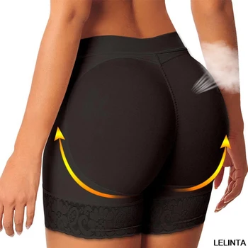 LELINTA Sexy S-3XL Femei Căptușit Fund de Ridicare Pantalon Corp Formator Fals Hip Shapwear Boxeri Lenjerie Plus Dimensiunea Shaper