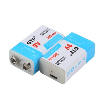 4pc 9V 500mAh li-ion baterie Reîncărcabilă USB Micro Baterii de 9 v litiu pentru Multimetru Microfon cu Control de la Distanță Jucărie KTV utilizare