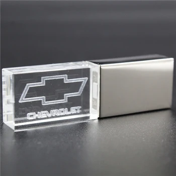 64GB usb2.0 metal cristal Chevrolet cheie auto model USB Flash Drive 4GB 8GB 16GB 32GB piatră prețioasă pen drive cadou special