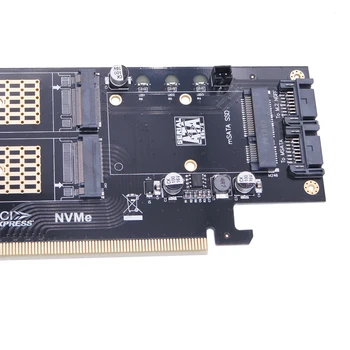 M2 NVMe SSD de unitati solid state cu PCIE 3.0 X16 Adaptor M pentru B Cheie mSATA PCI Express 3.0 M. 2 NVME SSD M2 SATA SSD mSATA 3 in 1 Convertor de Coloană