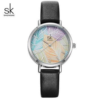 Shengke Ceasuri Femei de Brand de Moda Doamnelor din Piele Ceasuri Reloj Mujer 2019 SK Creative Cuarț Ceas mai Bune Cadouri Pentru Femei #K8057