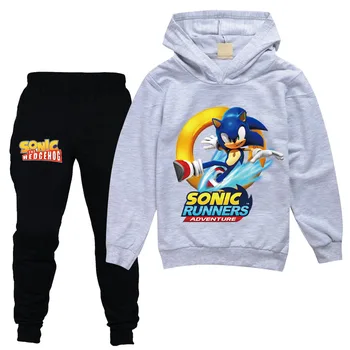 2-16Y Drăguț Sonic Ariciul Haine 2020 Toamna Fete Treninguri Copii Cool Hanorace și Pantaloni Baieti Set Haine de tip Boutique de Haine