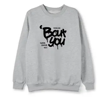 New sosire kpop super junior d&e album despre tine tip 2 imprimarea pe o gât pulover hoodies moda unisex/lana subtire tricou