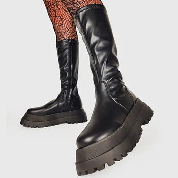 De Brand Nou-veniți cu Talpă Platformă de Toamna Iarna pentru Femei Pantofi la Modă Cool manual de Calitate Cizme Incaltaminte Incaltaminte