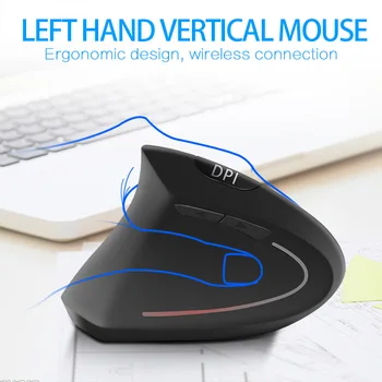 2020 Nou de 2.4 G Wireless Verticale Mouse-ul Reîncărcabilă Ergonomic Mâna Stângă Soareci 1600DPI USB Optic Computerul Mause Pentru Laptop PC