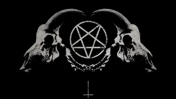 Acasă decor dark gothic horror oculte satana penta simbol Tesatura de Matase Poster XD056