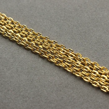 10m/lot 2*3/3*4/3.5*4.5 mm Colier din Metal Lanțuri Vrac se Potrivi Bratari Constatările de Aur/Argint de Culoare Lanț de Link-ul Pentru a Face Bijuterii