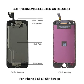 AAA Afișare de Calitate Set Complet de Asamblare Pentru iPhone 6 6S 6P 6SP Display Complet Inlocuire Camera frontala Butonul Home A1633 A1688