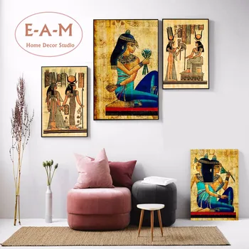 Egiptul Antic Femeile Epocă Postere si Printuri de arta de Perete tablouri Decorative Canvas Tablou Pentru sufragerie Decor Acasă Neînrămate
