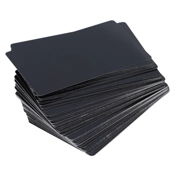 100 Buc/Pachet 5 Culori Negru Argintiu Galben Albastru Din Aliaj De Aluminiu Card Gravate Cu Laser De Metal De Afaceri De Vizită Cărți De Vizită Cu Gloanțe Oarbe