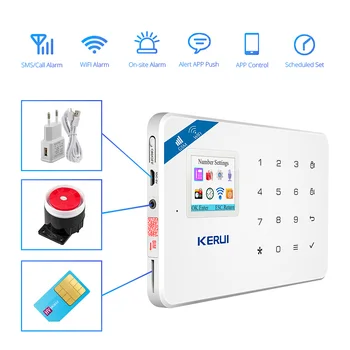 KERUI W18 1.7 Inch TFT Ecran Wireless WiFi GSM Home Securitate Alarmă Sistem Antifurt Android ios APP de Control de Alarmă Kit