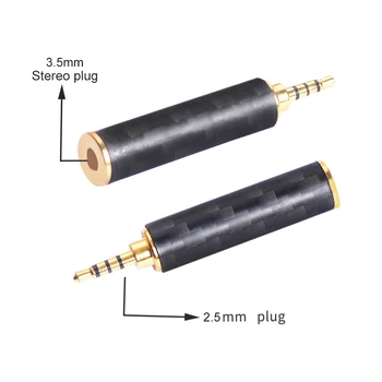 OKCSC Căști Plug 4.4 mm/3.5 mm/2.5 mm tata-Adaptor de la 2.5 mm/3.5 mm de sex Feminin Echilibrat Fibra de Carbon pentru Căști DIY Accesorii pentru SONY