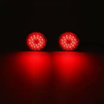 2 buc Roșu Stânga și Dreapta Bara Spate Rotund Reflectoare de Lumina Benzi Reflectorizante Pentru Nissan QASHQAI 2007 - Accesorii Exterioare