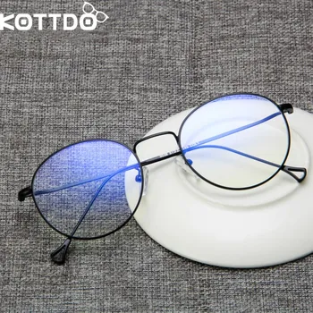 KOTTDO ochelari Noi oameni metal rama de ochelari femei ochelari cadru rotund pentru bărbați ochelari baza de Prescriptie medicala ochelari oculos