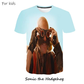 3D Băieți Sonic Ariciul Imprimare Fete Funny T-shirt Costum de Vară pentru Copii Desene animate Haine copii Haine Copii Tricouri strada