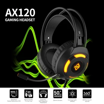 AX120 cu fir gaming headset 7.1 independent placa de sunet muzică de reducere a zgomotului căști este potrivit pentru a manca carne de pui, LOL
