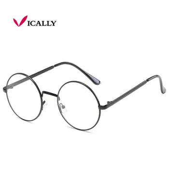 Rotund Ochelari pentru Calculator, Lentile Cadru Metalic Ochelari de vedere Femei, Bărbați Anti Blue Ray Oculos De Grau Ochelari Transparente
