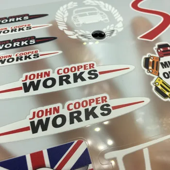 Noua Masina de Stil Styling Geam Oglinda Retrovizoare Mânerul Ușii caroserie Autocolante Decor Decal Set pentru Mini JCW John Cooper Works