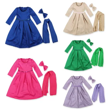 Musulman Maxi Fete Pentru Copii Haine Rochii Pentru Costum Copii Arcul Benzi+Fular+Sequin Vestidos De Îmbrăcăminte Petrecere De Vacanță Vintage