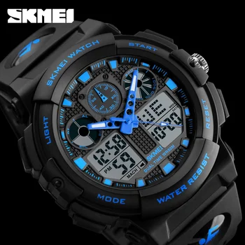 SKMEI Brand Barbati Ceas Sport Analog Cuarț Ceas de mână de Om Dual de Fundal a Afișajului Digital 12/24 Ore Relogio Masculino Ceas