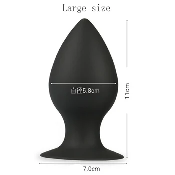 Trei dimensiuni selectate Silicon Negru Pumnul Tip de Jucarii Anale Touch Netedă Butt Plug Erotic Toys Anal Plug Jucarii Sexuale Sex cu Produse