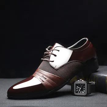 2019 Nou pentru Bărbați de Calitate, Pantofi de Piele de Brevet Zapatos de hombre Negru din Piele Moale Om Rochie Pantofi barbati oxford Pantofi Casual