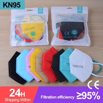 Multicolor FFP2respiratorMask KN95 Adult Aprobat Igienice Măști Anti-Picaturi Mască cu Filtru Praf de Protecție KN95 Mondmaskers