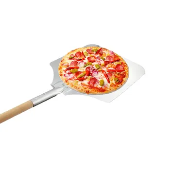 Pizza Lopata 58 56 66 cm Aluminiu Pizza Coaja Lopată cu Mâner de Lemn Tort Lopata de Copt Instrumente de Brânză Tăietor de Coji Tool55#