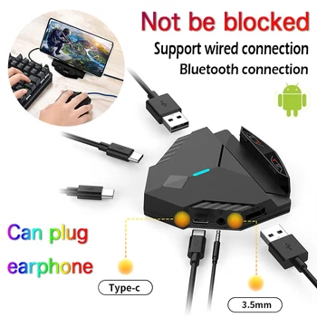 PUBG Mobile Keyboard Mouse-ul Converter Pentru Android PUBG Controler Gamepad Adaptor Suport pentru Căști prin Cablu/Conexiune Bluetooth