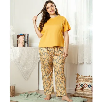 3XL 4XL Plus Dimensiunea Femei de Vară Body, Pijamale Frumos, de Bună Calitate Pijama Seturi Casual Moale Pijama Drăguț Homewear Sleepwear