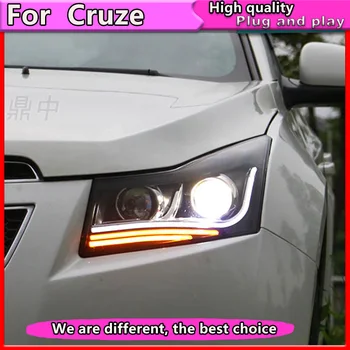 Styling auto pentru Chevrolet Cruze Faruri 2009-LED Faruri led Angel Eye DRL Q5 Bi Xenon H7 hid Bi-Xenon Lentile de low beam