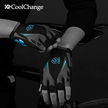 CoolChange Mănuși de Ciclism Sport Respirabil Jumătate Degetul Mănuși de Biciclete Anti-soc, Anti-alunecare GEL de MTB Biciclete Mănuși Pentru Bărbați Femei