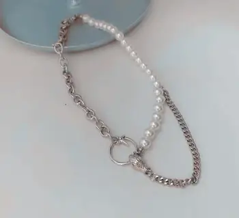 Designer colier de perle colier unic retro cool fete clavicula lanț
