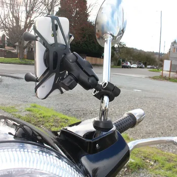 Motocicleta Motocicleta Biciclete Oglinda Retrovizoare Muntele cu x prindere suport de telefon pentru ram mount pentru smartphone telefon mobil