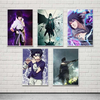 Arta de perete Panza Băiat Cool Decor Acasă Sasuke Uchiha Pictura de Imprimare Naruto HD Postere Clasic Anime Modular Poze Camera de zi