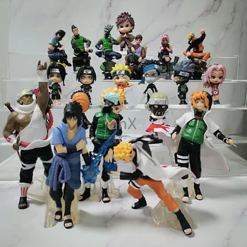 7 CM 6 BUC Naruto Acțiune Jucării Figura 12 Stiluri Q stil Zabuza Haku Kakashi Naruto Sasuke Sakura PVC Model Colecție de Păpuși Jucărie