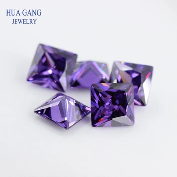 1.5x1.5~14x14mm 5A Violet Forma Patrata Prințesă Tăiat CZ Piatra Sintetice Pietre Cubic Zirconia Pentru Bijuterii