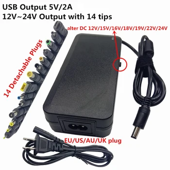 USB 5V 2A Tip c Prize Reglabile 120W AC-DC 12V 15V 16V 18V 19V 22V 24V Universal Power Adapter de Alimentare adaptador Încărcător