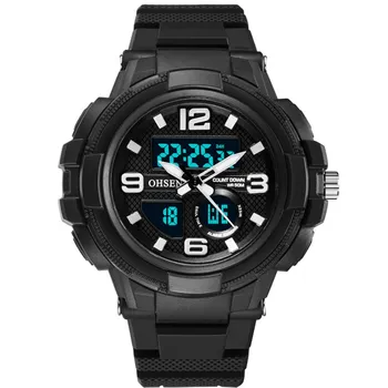Brand OHSEN Bărbați Cuarț Ceas Digital Mens Sport Ceasuri Electronice Militare ceas de mână de sex Masculin Impermeabil Ceas Relogios Masculino